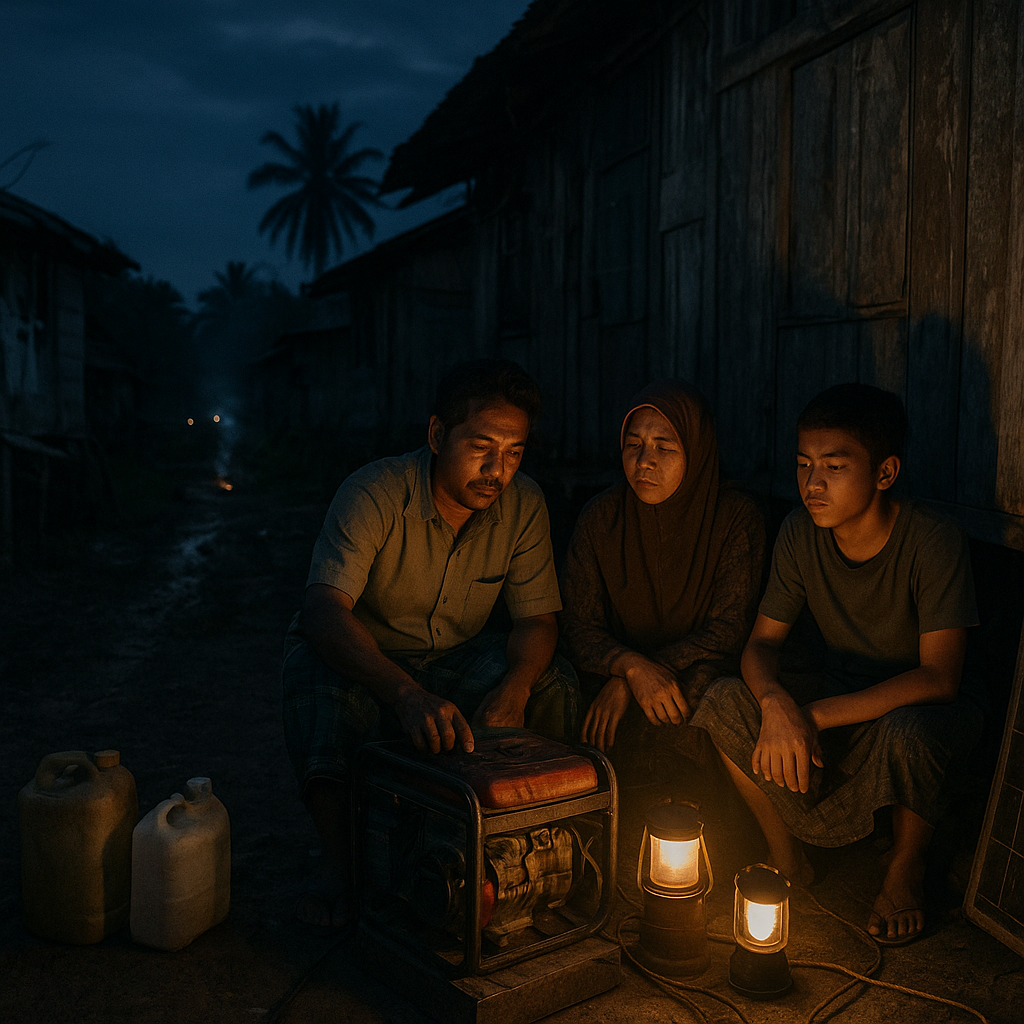 Kegelapan dan Keriuhan di Malam Perbatasan: Warga Atap Bumi Keluhkan Krisis Listrik Tak Berujung