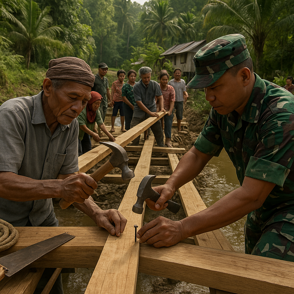 Jembatan Kayu Gotong Royong: Memperkuat Akses Warga Perbatasan Sanggau