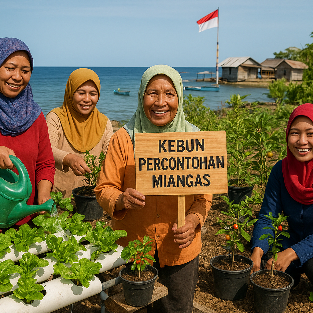 Pangan Mandiri di Pulau Terluar: Warga Miangas Bangun Kebun Percontohan