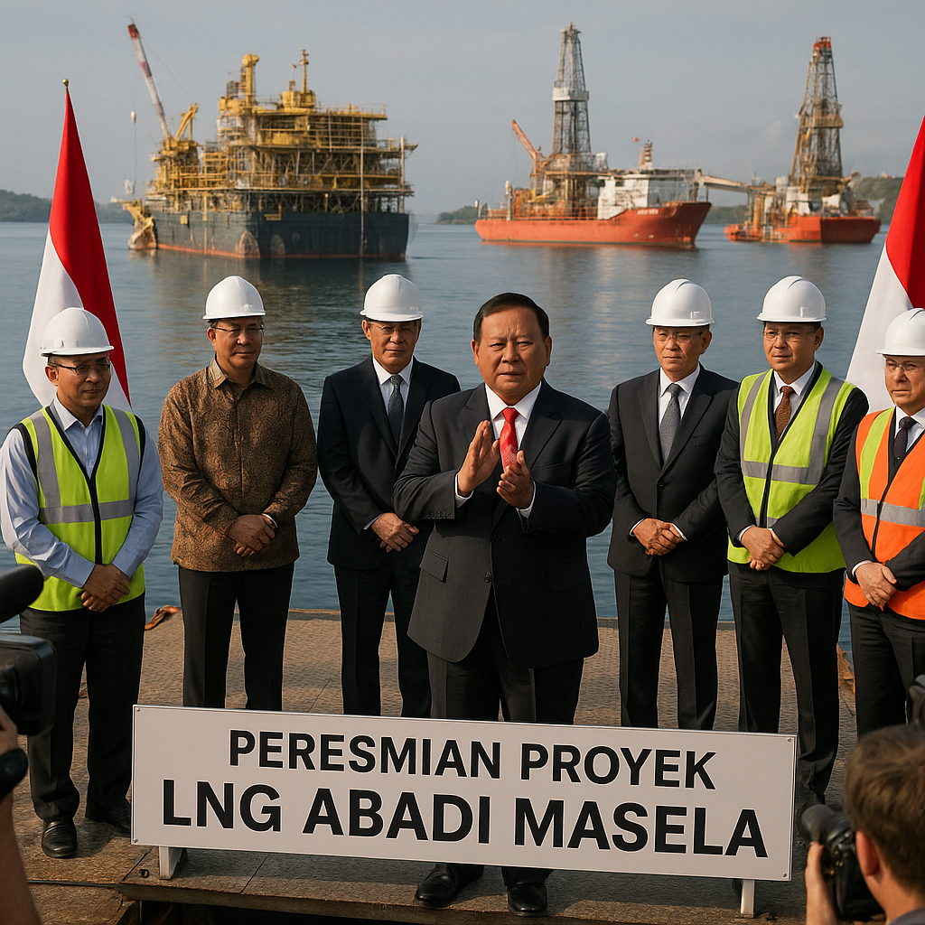 Prabowo Resmikan Proyek LNG Abadi Masela di Kepulauan Tanimbar