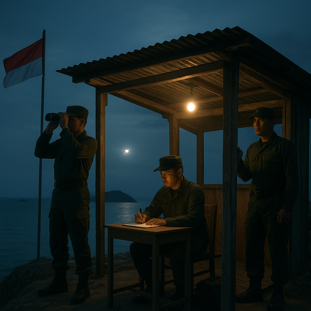 Malam di Tanjung Datu, Sentara Bergantian Menjaga Batas Negeri