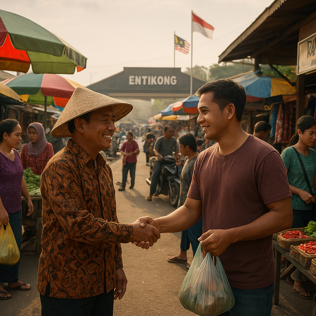 Pasar Lintas Batas Entikong: Denyut Ekonomi dan Persaudaraan di Perbatasan Kalbar