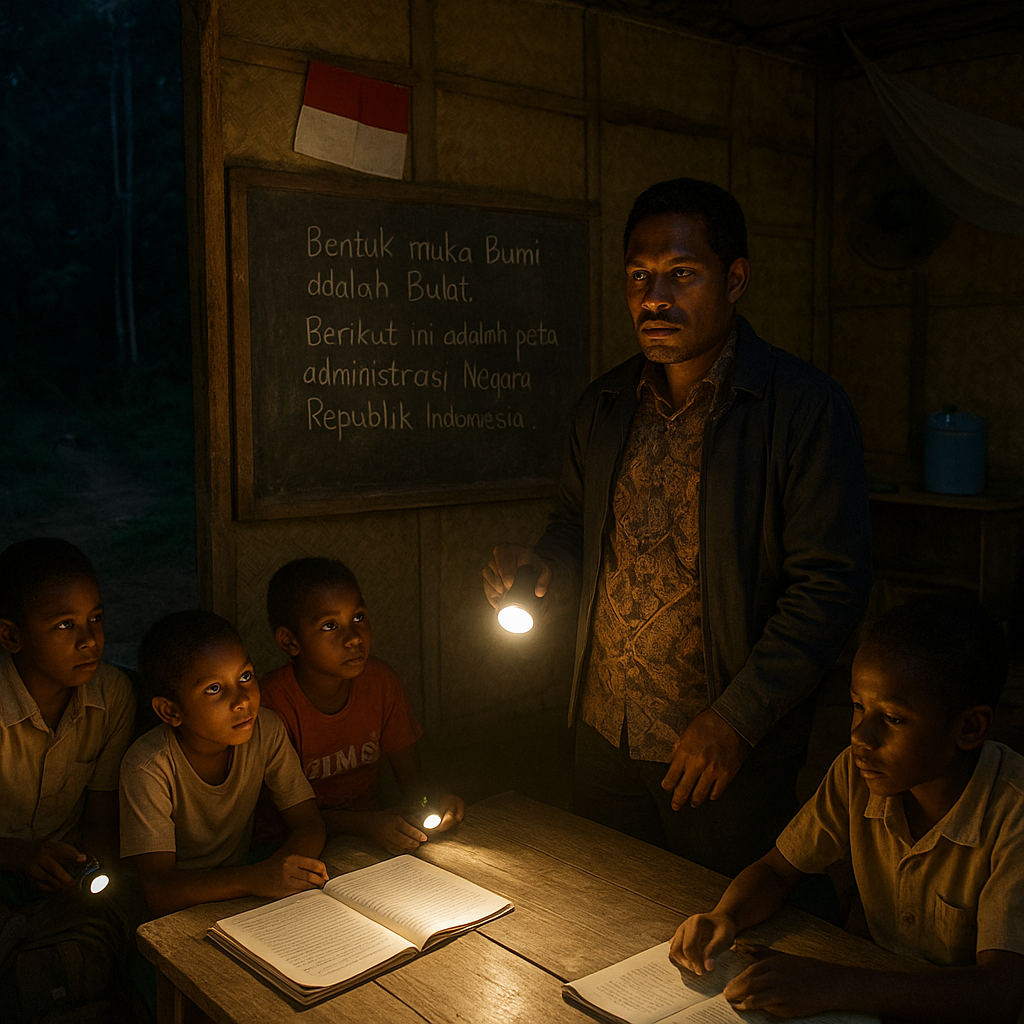 Kisah Guru Pengabdi di Sekolah Perbatasan Papua: Mengajar Tanpa Listrik dan Sinyal
