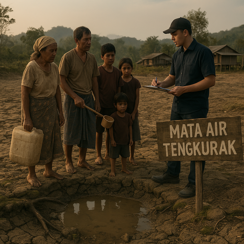 Mata Air Kampung Syam, Sumber Kehidupan di Perbatasan Kalimantan-Sarawak yang Hampir Surut