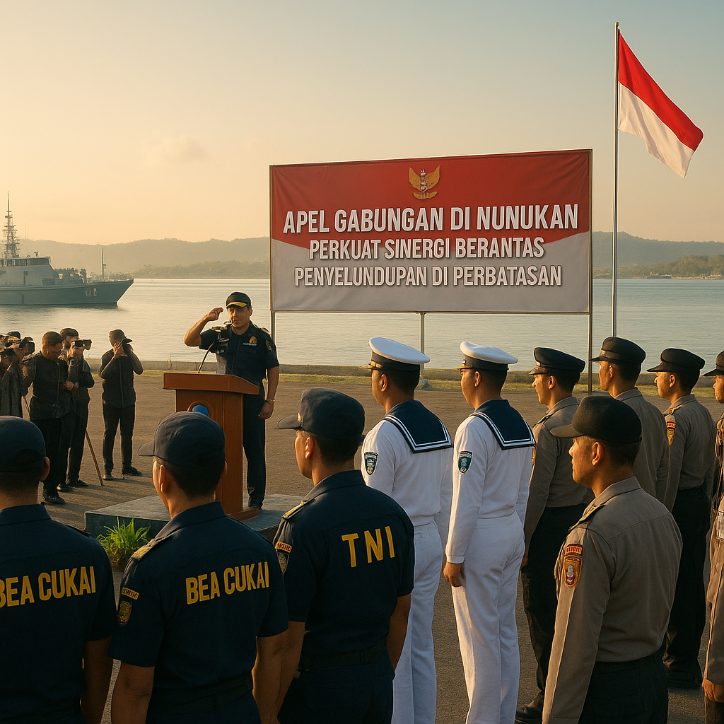 Apel Gabungan di Nunukan, Perkuat Sinergi Berantas Penyelundupan di Perbatasan
