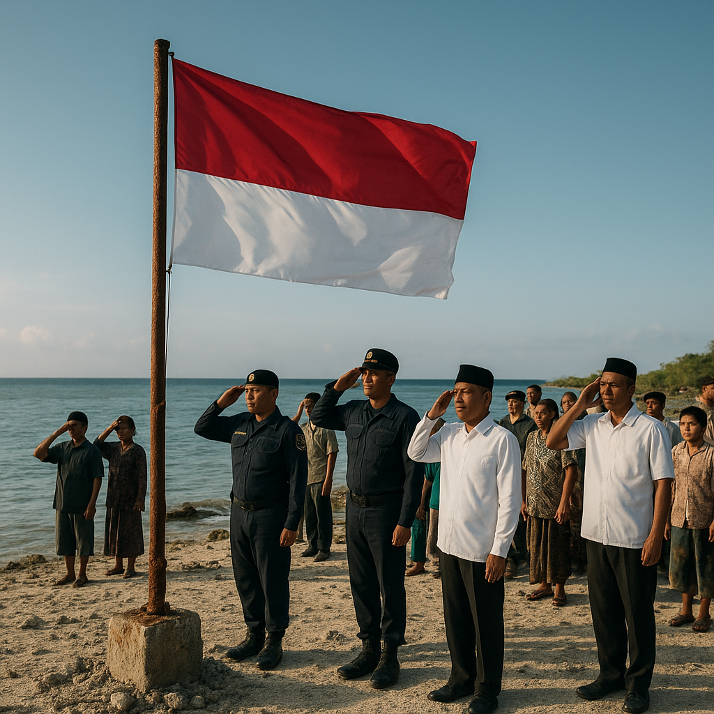 Upacara Bendera di Pulau Terluar: Merah Putih Berkibar di Karang Nunukan
