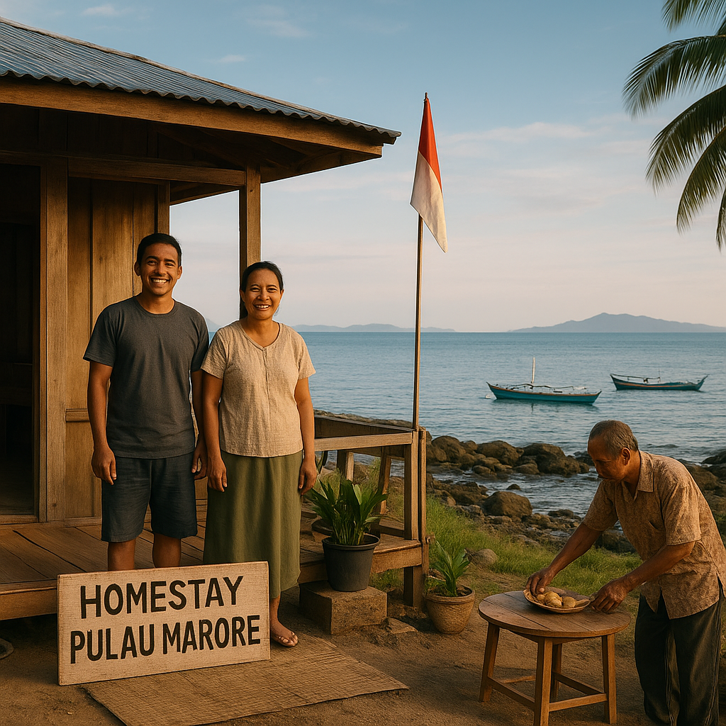 Kembangkan Pariwisata, Warga Pulau Marore Sulut Bangun Homestay dengan View Langsung ke Filipina
