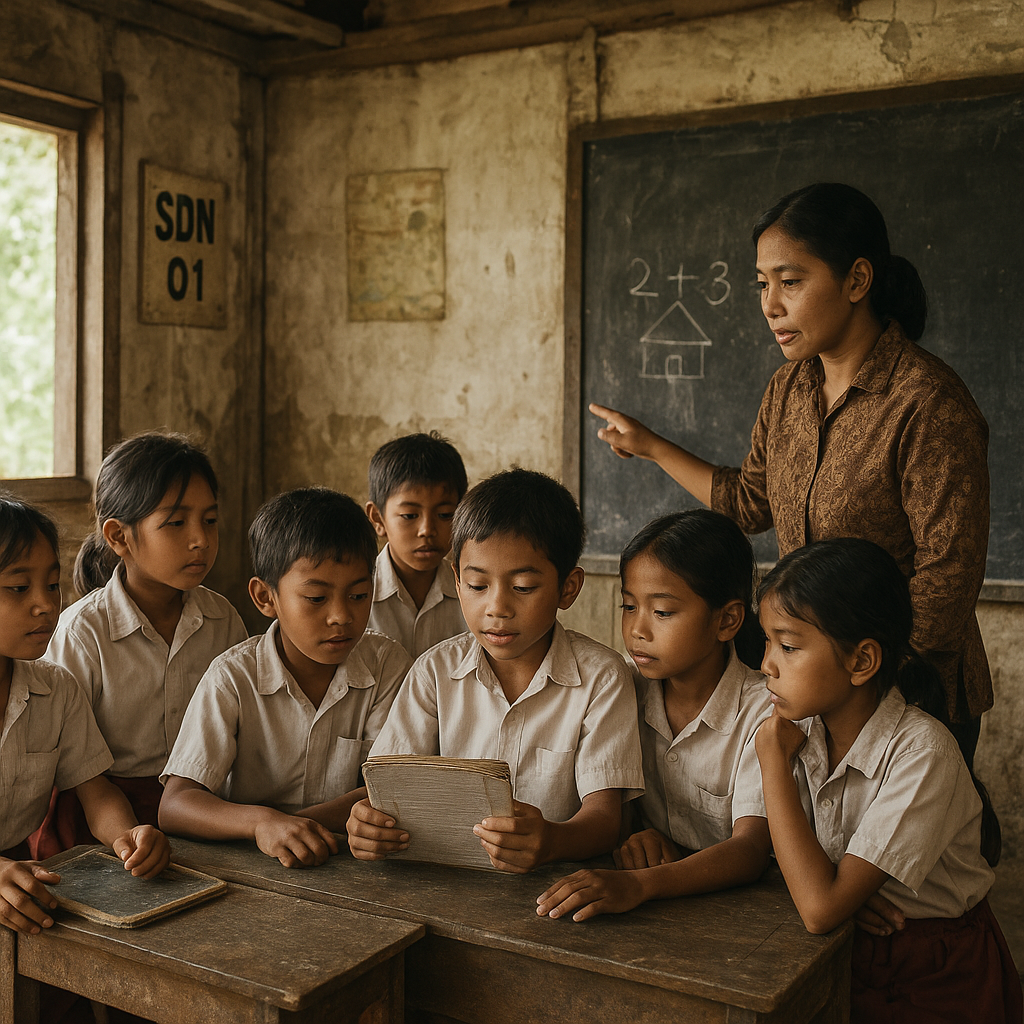 Keterbatasan Buku hingga Guru Berjibaku di SDN Terpencil Perbatasan Kalbar: 'Anak-anak Hanya Punya Satu Buku Tulis untuk Semua Mata Pelajaran'