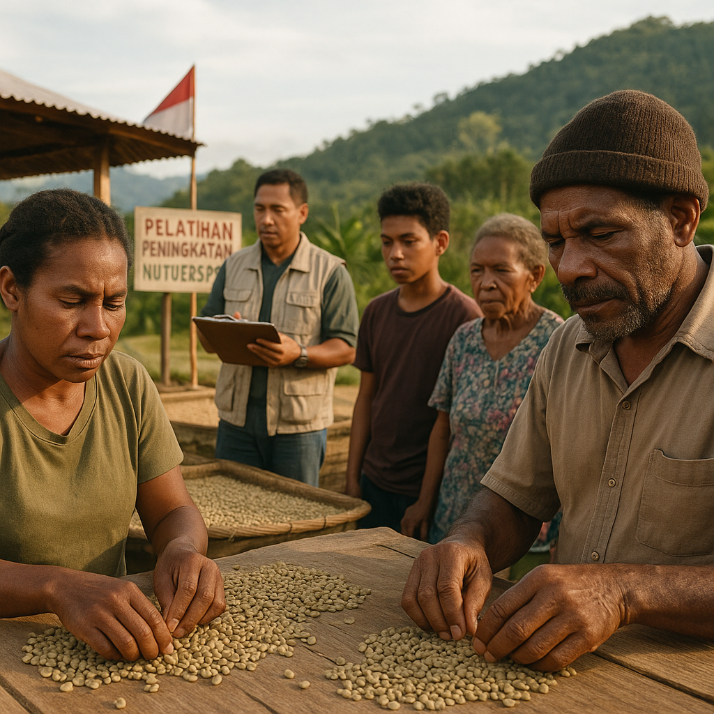 Petani Kopi di Perbatasan Papua Nugini Manfaatkan Pelatihan untuk Tingkatkan Kualitas Ekspor