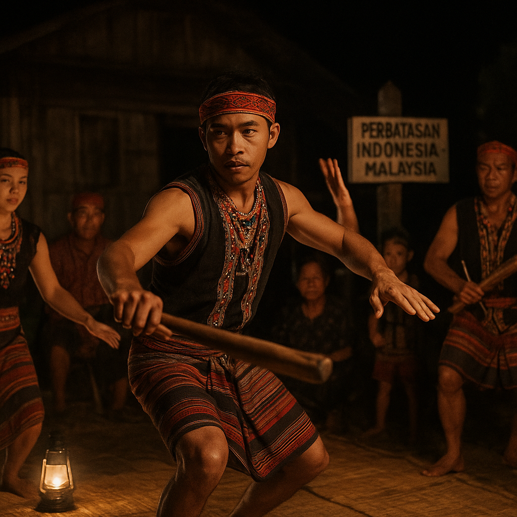 Menjaga Warisan di Tapal Batas: Seniman Perbatasan RI-Malaysia Lestarikan Tarian Tradisional Dayak