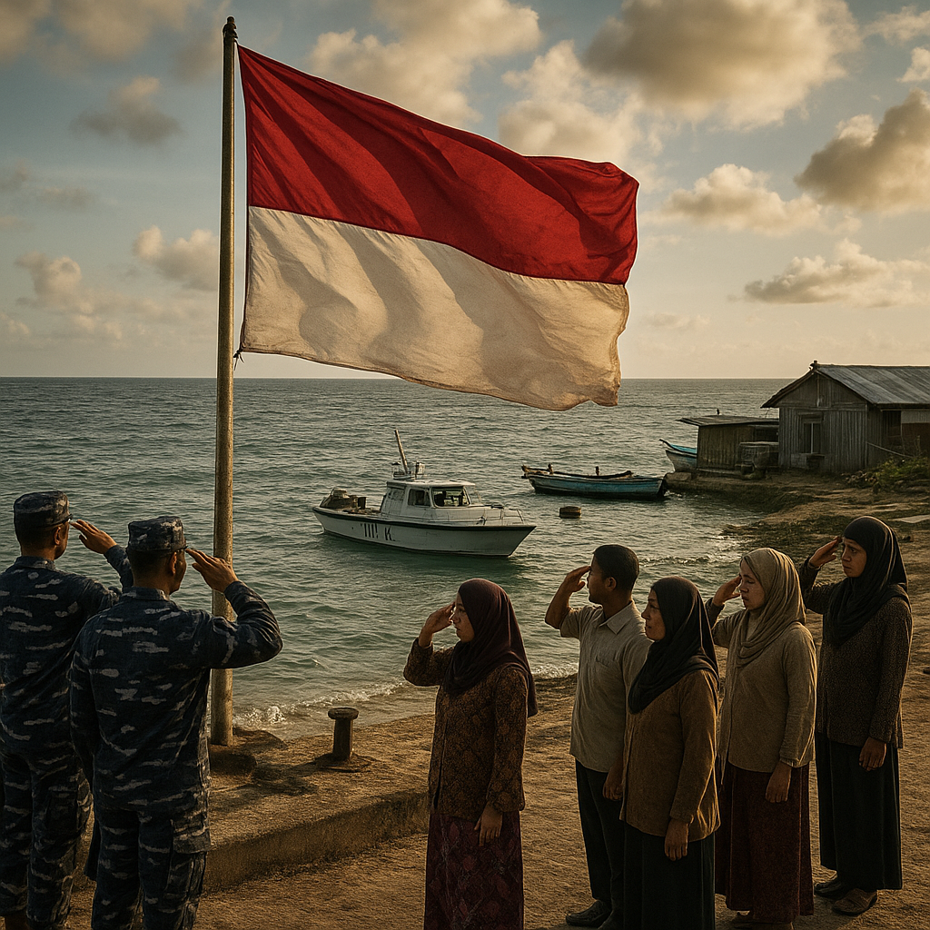 Upacara Bendera di Pulau Terluar: Merah Putih Berkibar di Tengah Laut Natuna