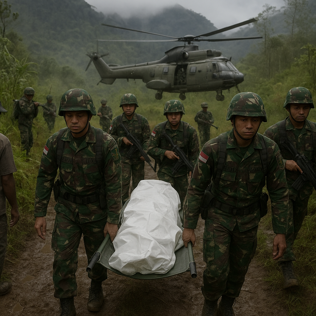 Detik-detik Koops TNI Habema Evakuasi Jenazah Pasutri Korban Kekejaman KKB