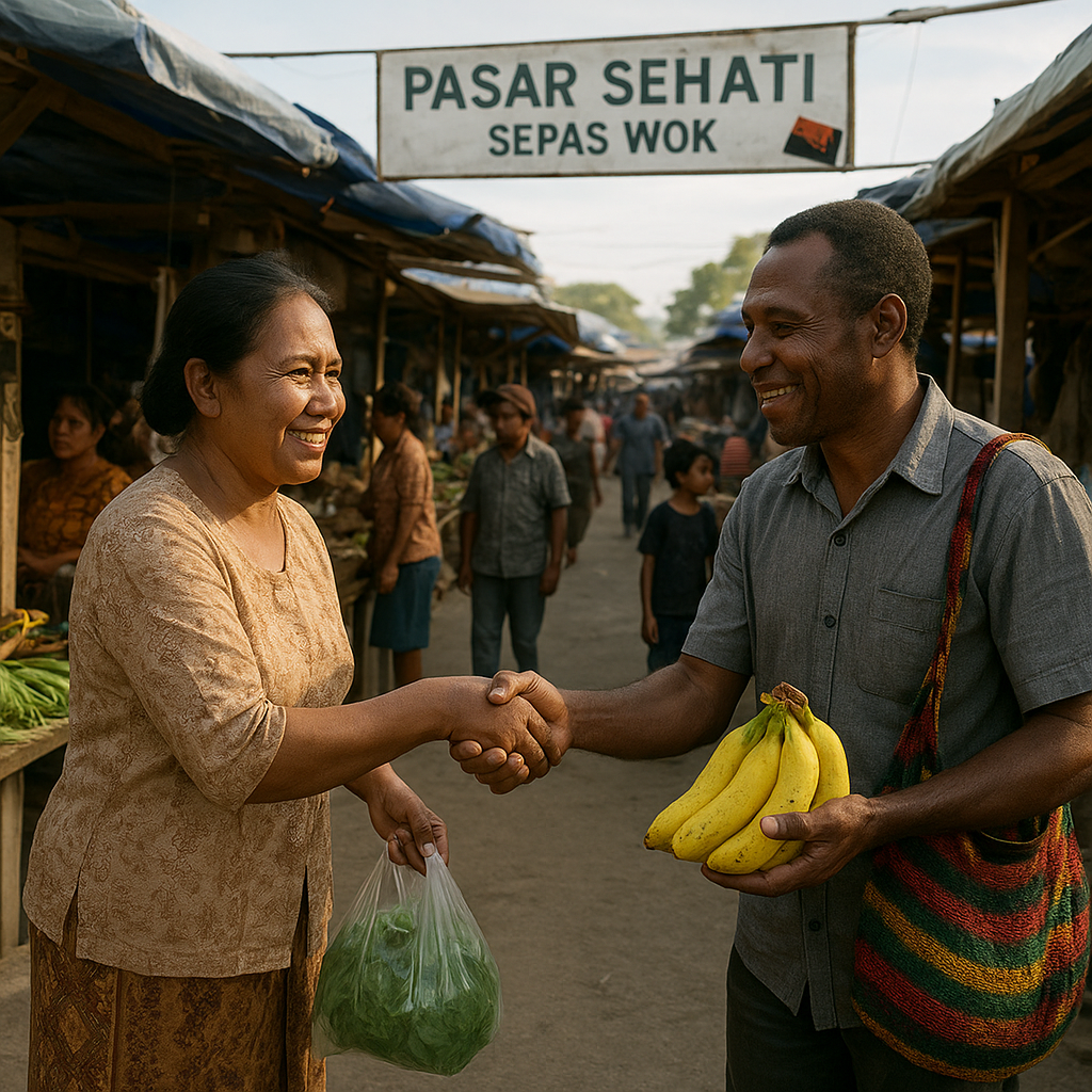 Pasar Perbatasan Sehati: Warga Indonesia-PNG Berdagang dalam Damai