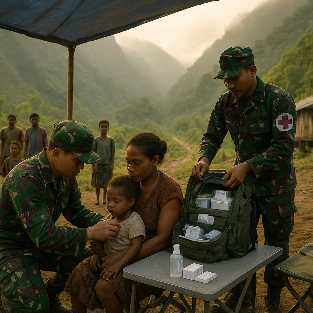 Prakarsa Tim Medis TNI di Sinak: Menembus Pegunungan untuk Senyuman Warga Agen-gen