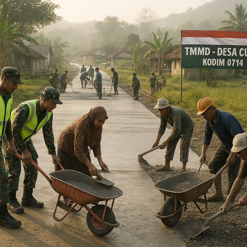 Jalan Beton Membelah Desa Cukil, Akses Ekonomi Warga Perbatasan Semarang Dipercepat