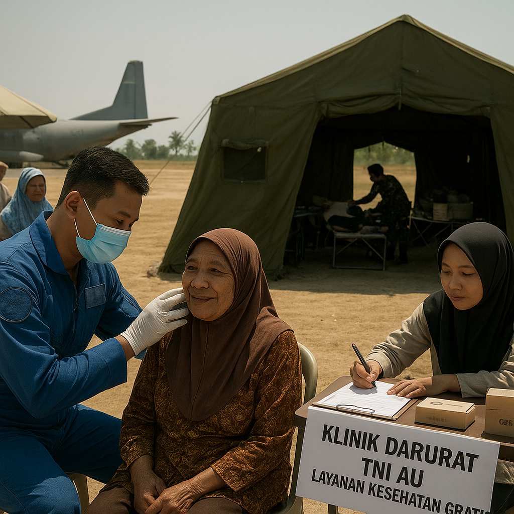 Pengabdian Tanpa Batas TNI AU di Ujung Utara Indonesia, Hadirkan Layanan Kesehatan Gratis untuk Warga Perbatasan Natuna