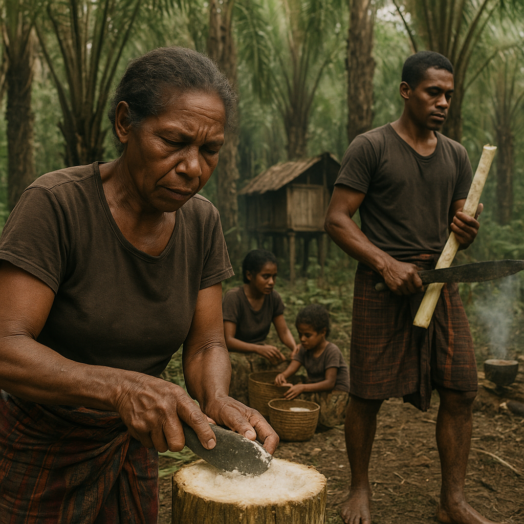 Petani Sagu di Skouw: Bertahan di Bawah Bayang-bayang Perbatasan RI-PNG