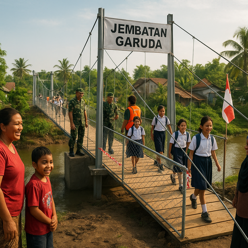 Jembatan Garuda: Tali Penyelamat yang Akhirnya Terentang di Medan, Anak Sekolah Tak Lagi Menyeberang Nyawa