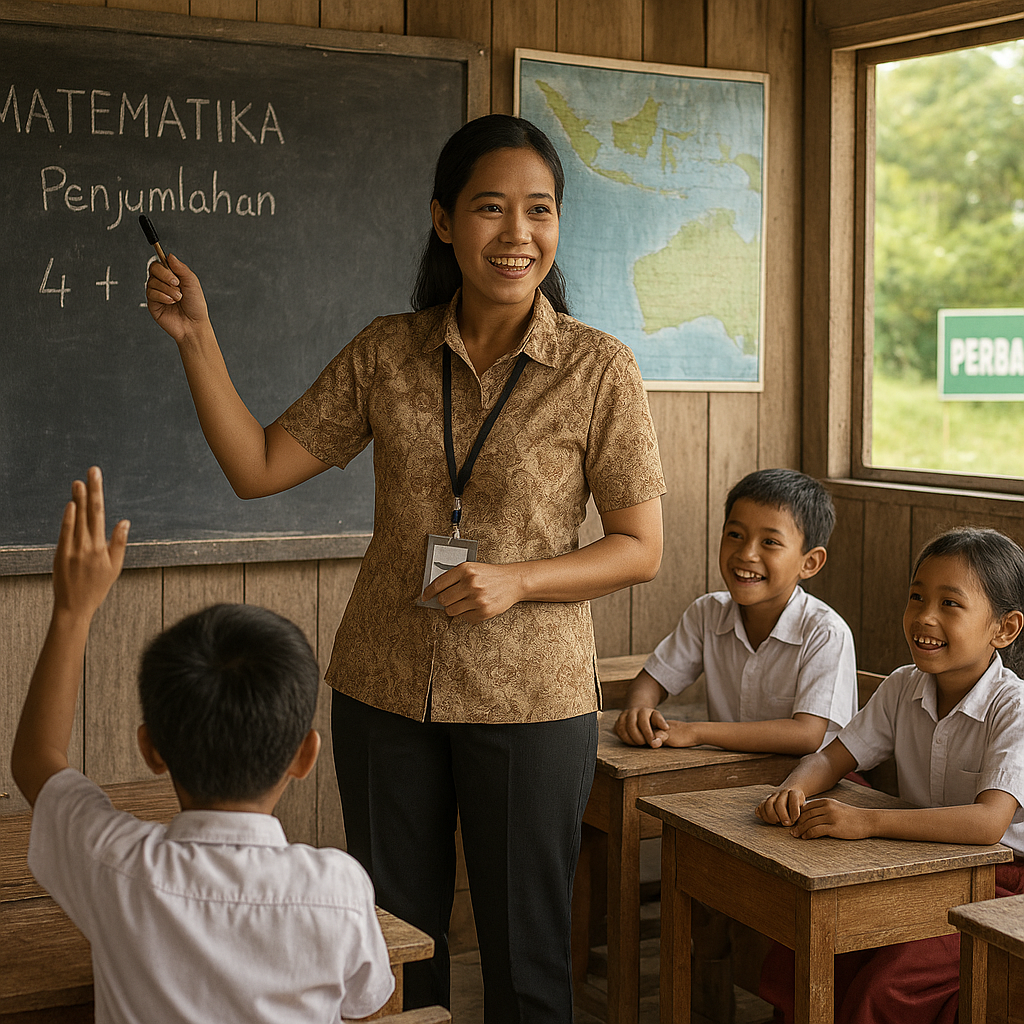 Suara Guru SD di Perbatasan Entikong: Mengajar dengan Semangat di Ujung Negeri