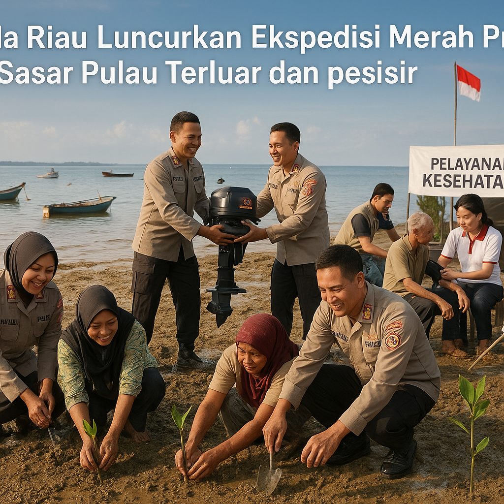 Polda Riau Luncurkan Ekspedisi Merah Putih Presisi, Sasar Pulau Terluar dan Pesisir