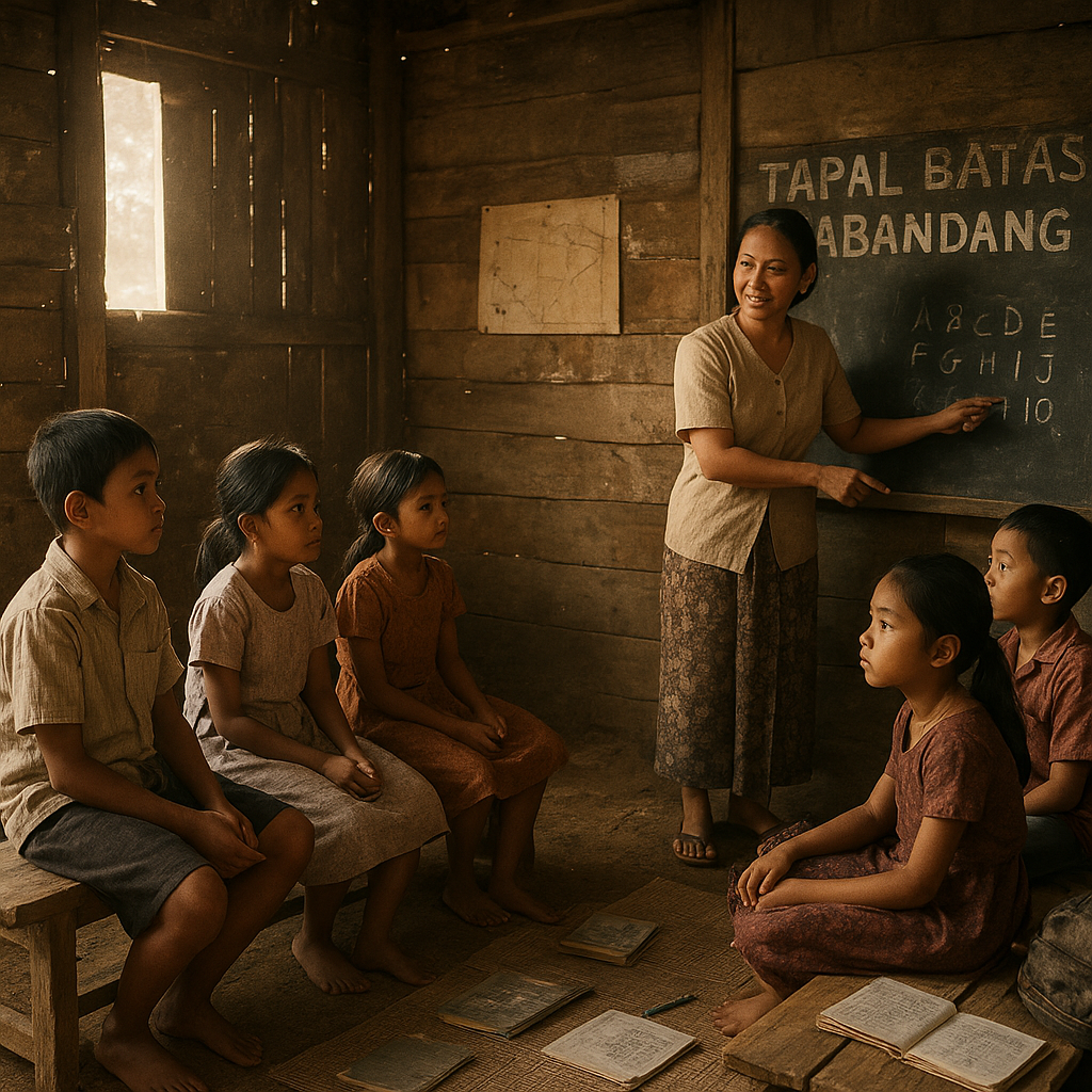 Suara Lantang Anak-anak Sekolah Tapal Batas di Kabandang