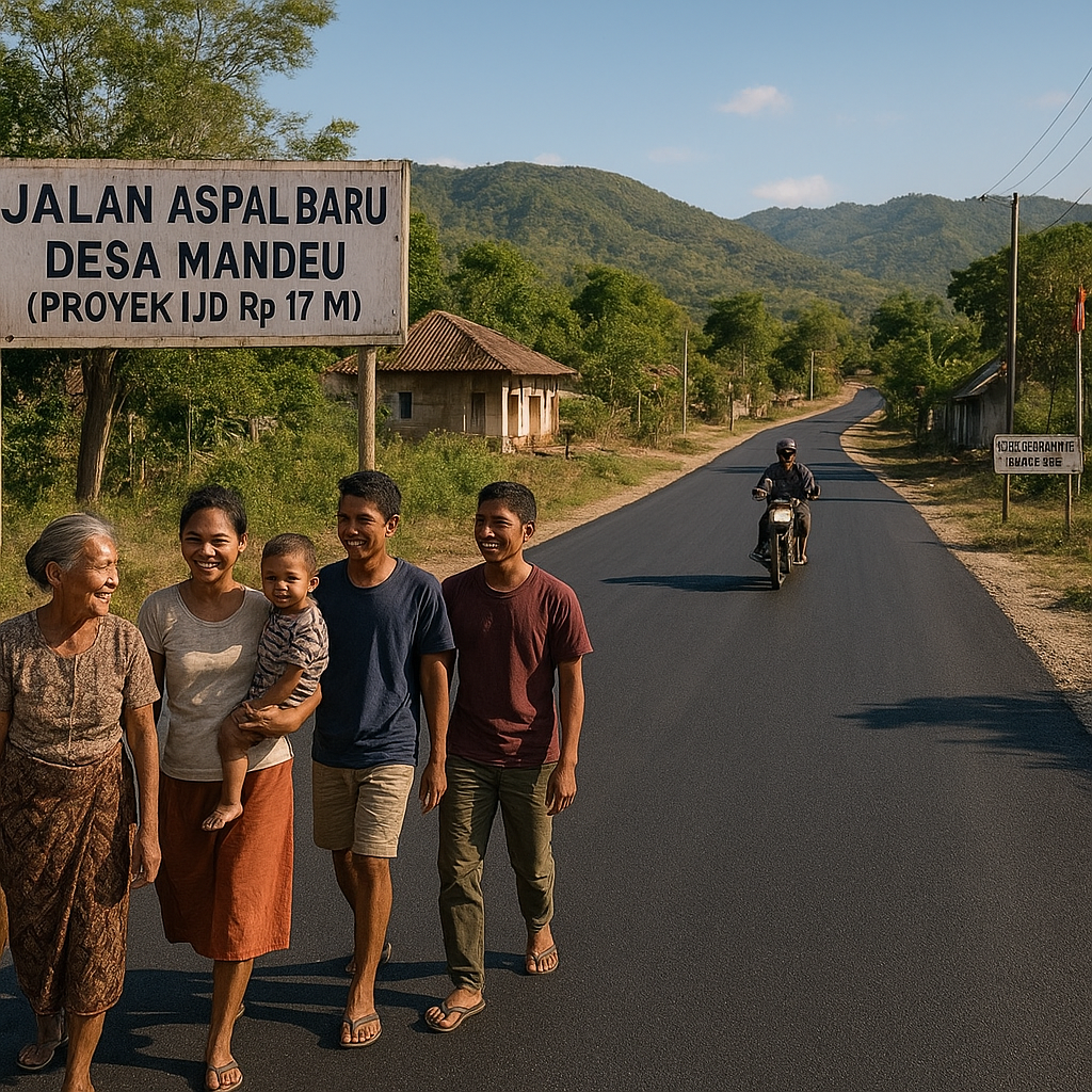 Akhirnya, Warga Perbatasan RI-Timor Leste Nikmati Jalan Mulus IJD