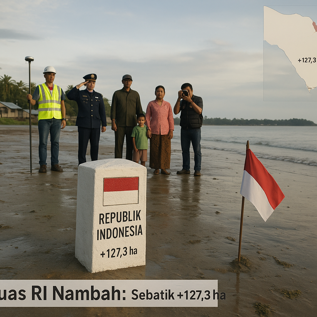 Luas RI Nambah, 127,3 Hektare Wilayah Malaysia di Sebatik Kini Milik Indonesia