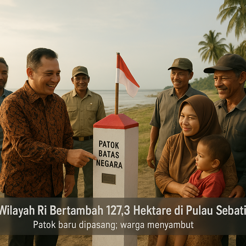 Wilayah RI Bertambah 127,3 Hektare di Pulau Sebatik