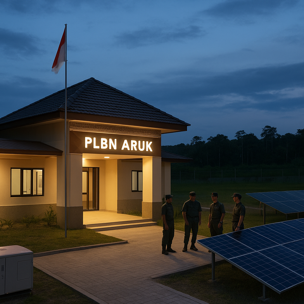 Pos Lintas Batas Negara (PLBN) Aruk Diterangi Surya: Uji Coba Pembangkit Listrik Tenaga Surya untuk Fasilitas Perbatasan