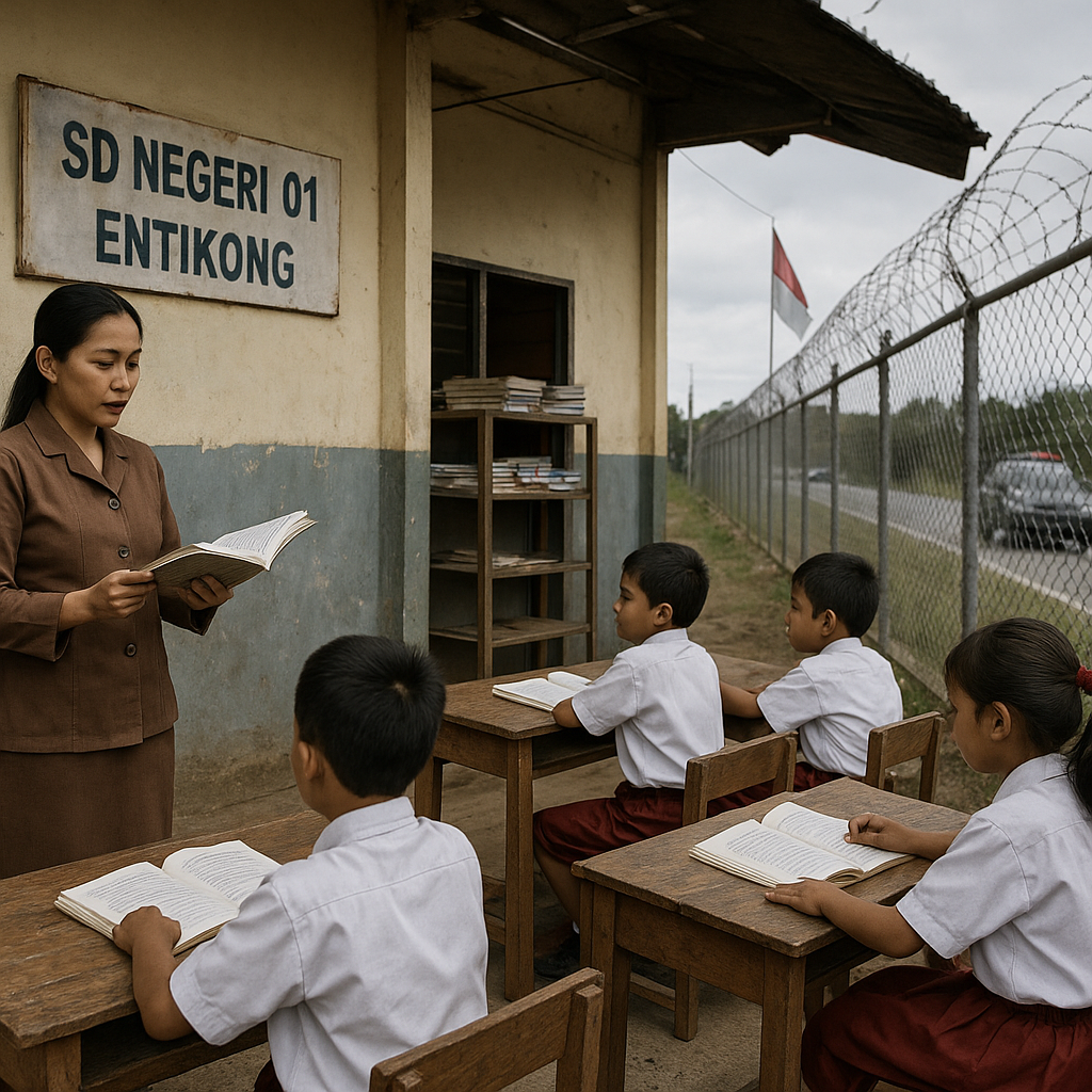 Sekolah Tapal Batas: Belajar di Bawah Bayang-Bayang Pagar Perbatasan