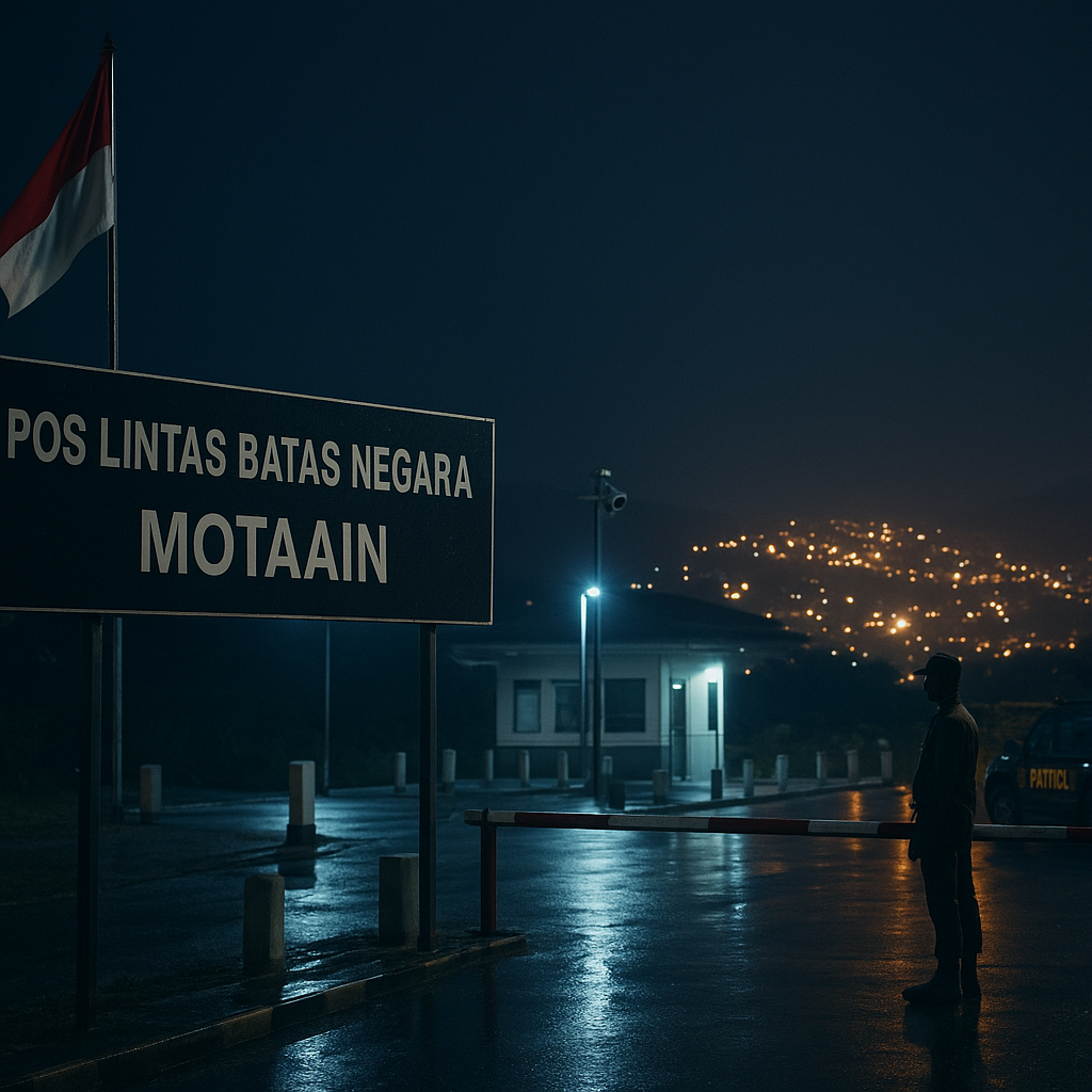 Lampu dari Seberang: Malam di Pos Lintas Batas Motaain yang Sepi