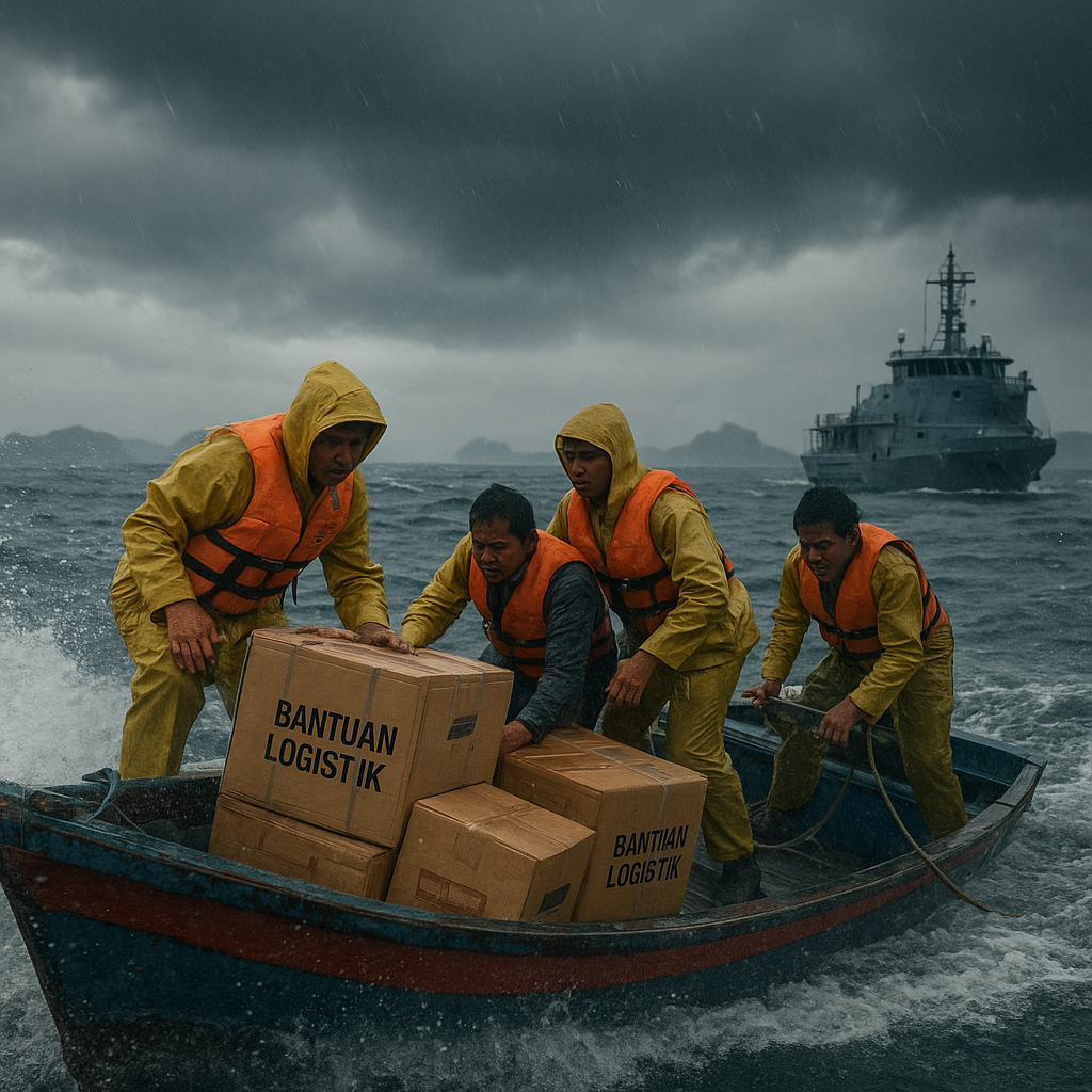 Pengiriman Bantuan Logistik ke Pulau-pulau Terluar di Natuna Mulai Terganggu Cuaca