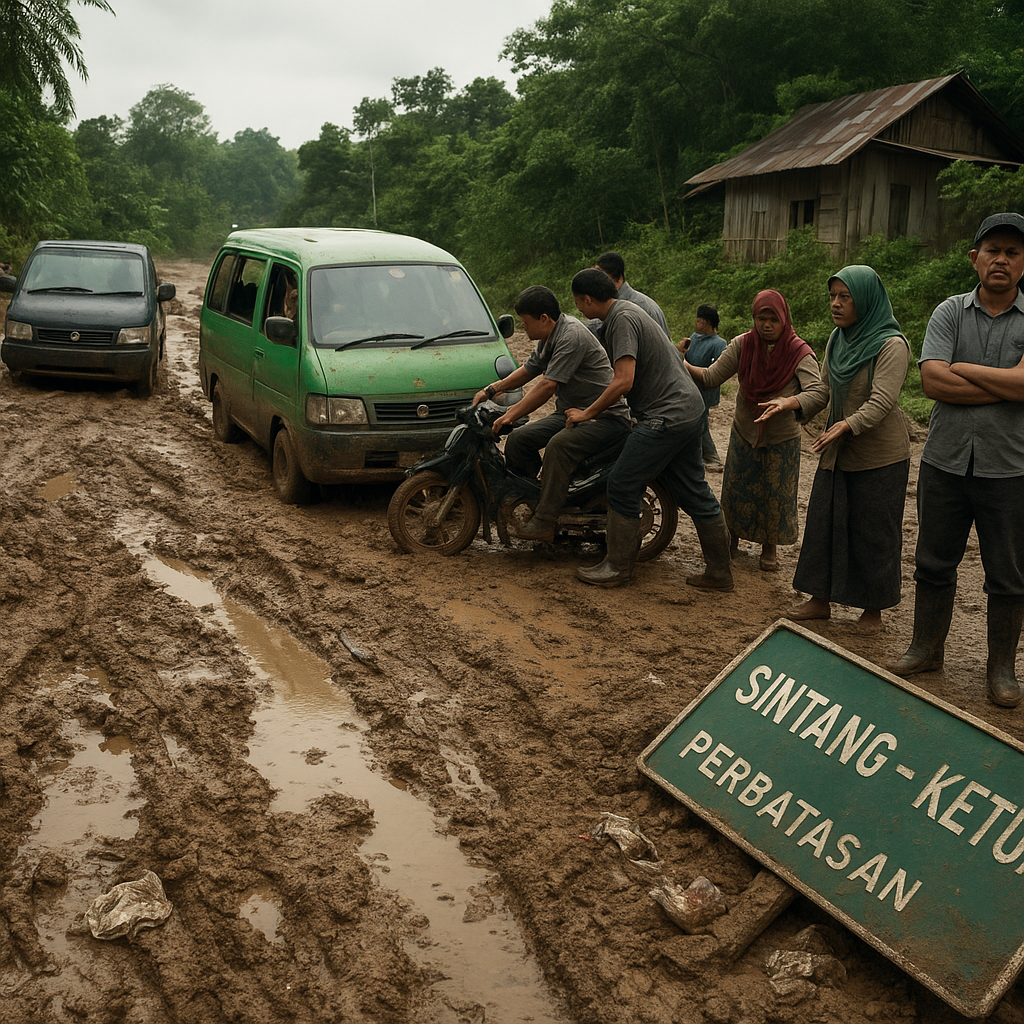 URAT NADI PERBATASAN SEKARAT: JALAN SINTANG ~ KETUNGAU RUSAK PARAH, PEMERATAAN TUTUP MATA?