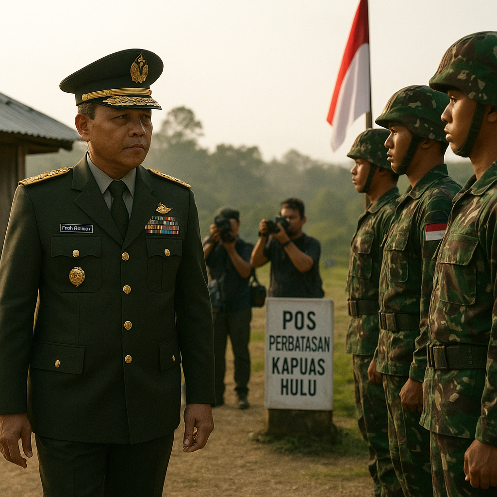 Tinjau Langsung Pos Perbatasan, Dankolakopsrem 121/ABW Pastikan Kesiapan Prajurit