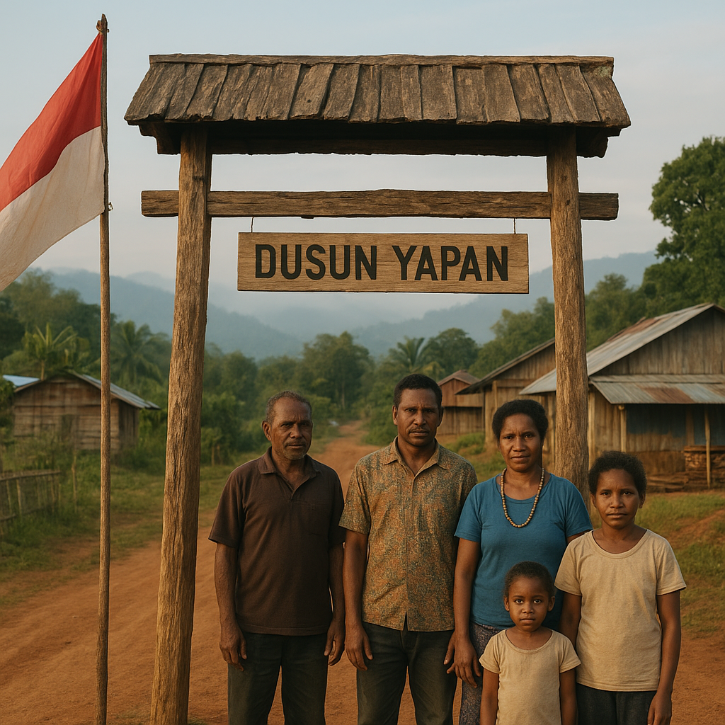 Gapura Tua dan Bendera Setengah Lusuh: Semangat 17-an di Dusun Terpencil Perbatasan Papua