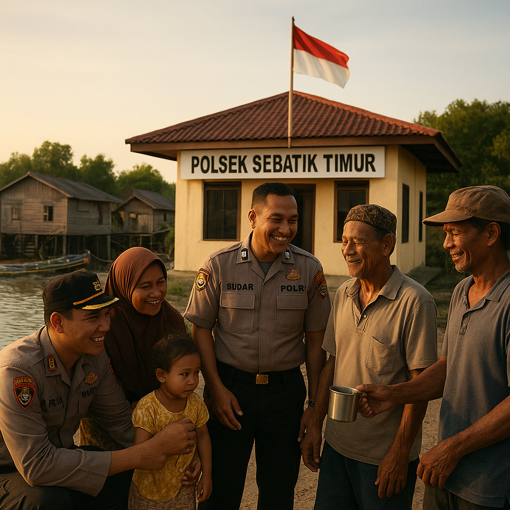Bhayangkara di Perbatasan: Polsek Sebatik Timur, Garda Terdepan yang Hidup Berbaur dengan Warga