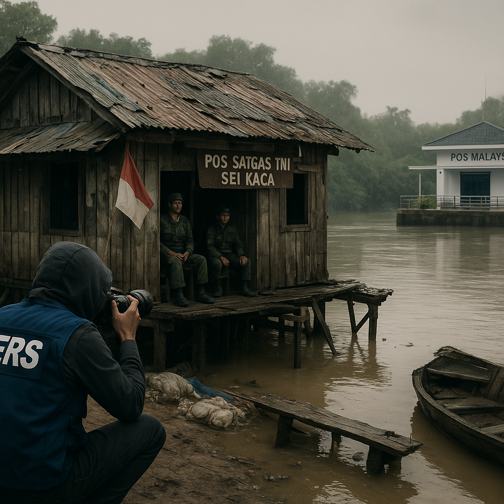 Potret Jurnalis di Perbatasan Indonesia-Malaysia: Pos Satgas TNI Sei Kaca Memprihatinkan!