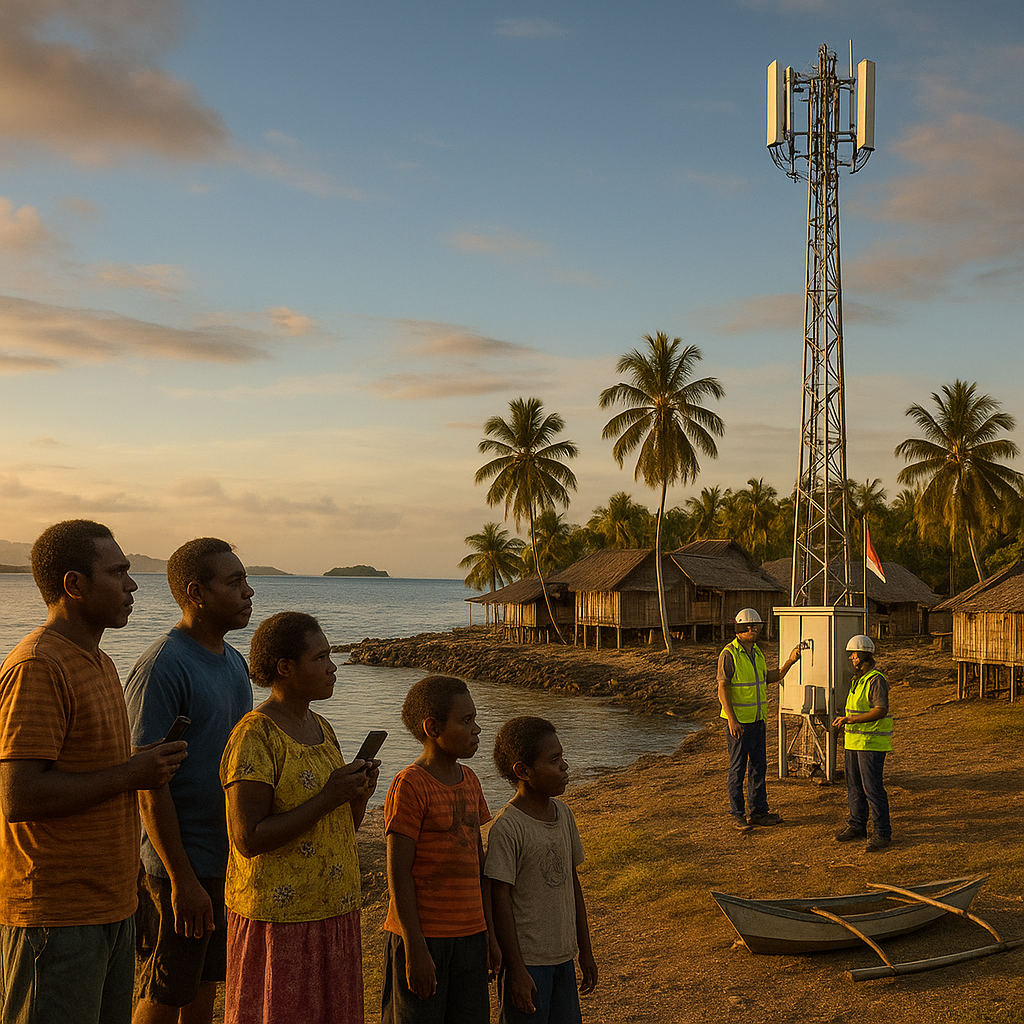Pembangunan Menara BTS 4G di Pulau Bras, Papua Barat: Sinyal Pertama yang Menghubungkan Kampung dengan Dunia
