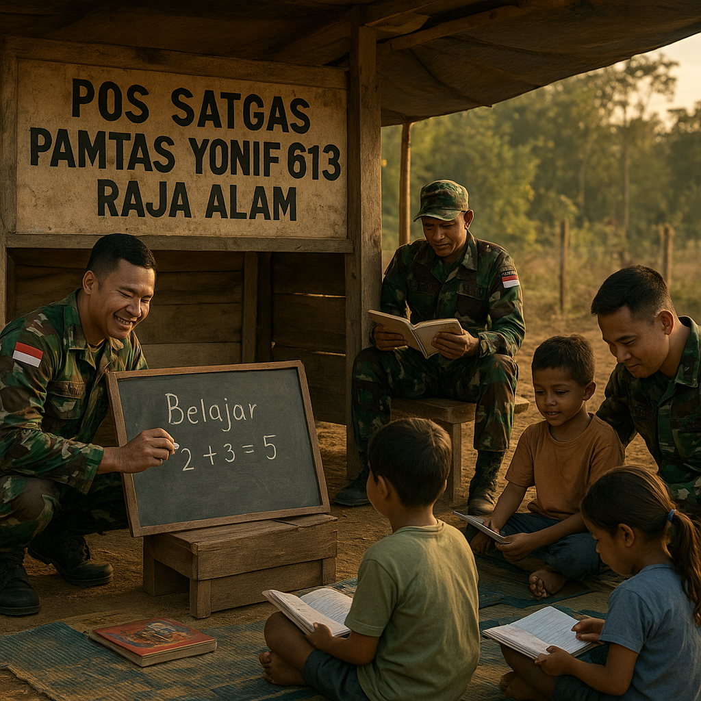 Sanggar Batas Negeri: Gurunya Para Prajurit TNI yang Mengajar Anak-anak Perbatasan
