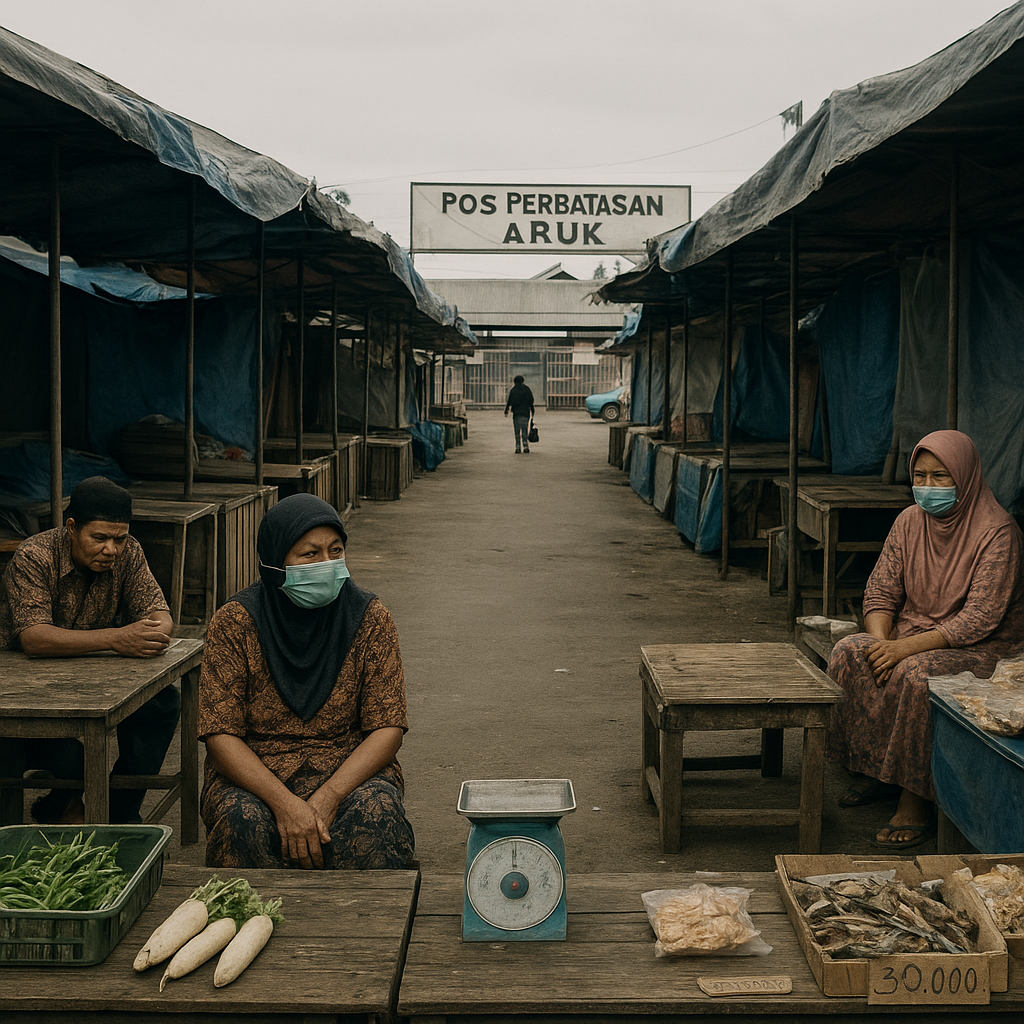 Pasar Lintas Batas di Aruk Masih Sepi, Pedagang Keluhkan Aturan Baru yang Rumit
