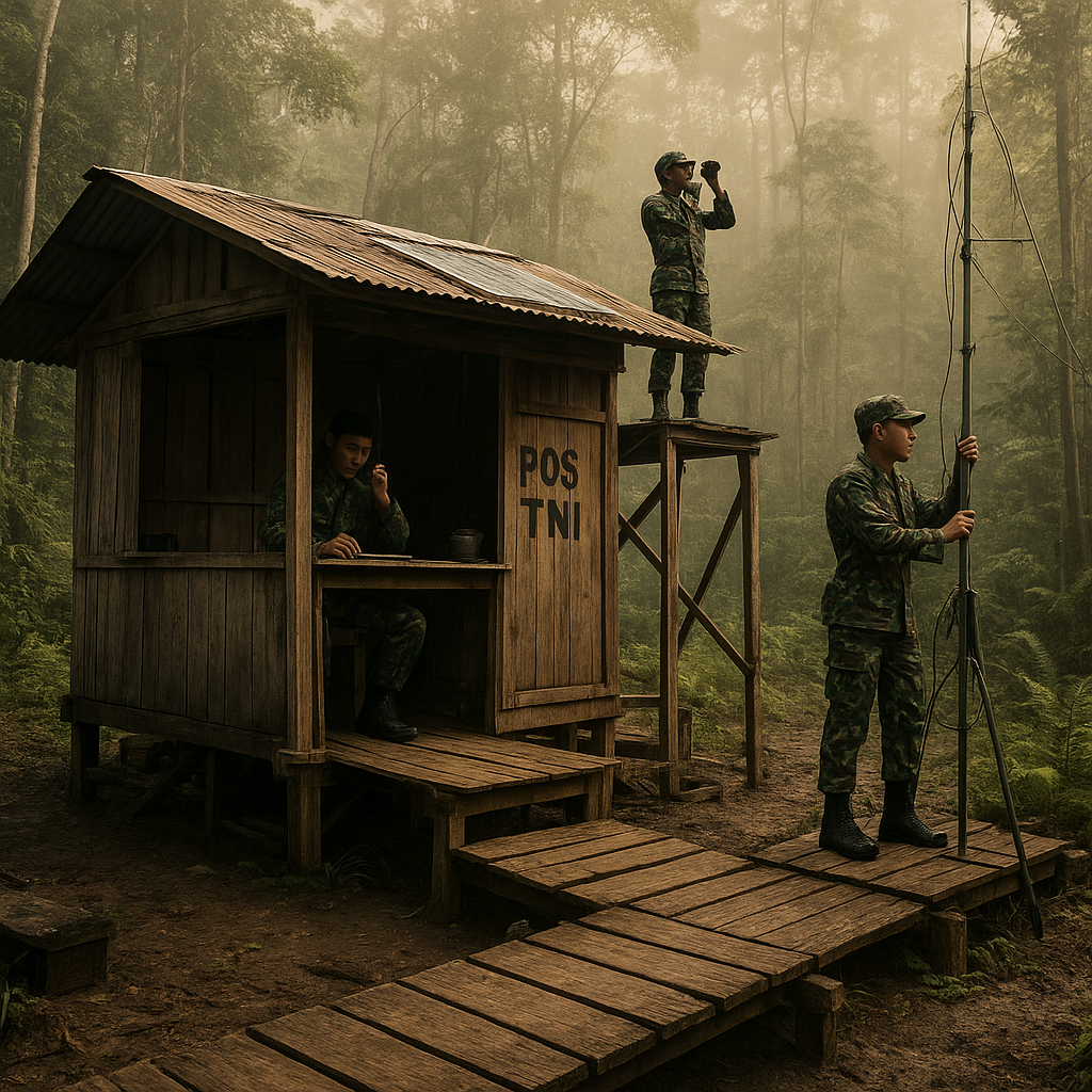 Pos TNI di Long Midang, Perbatasan Malaysia: Pengawasan di Hutan Perdana