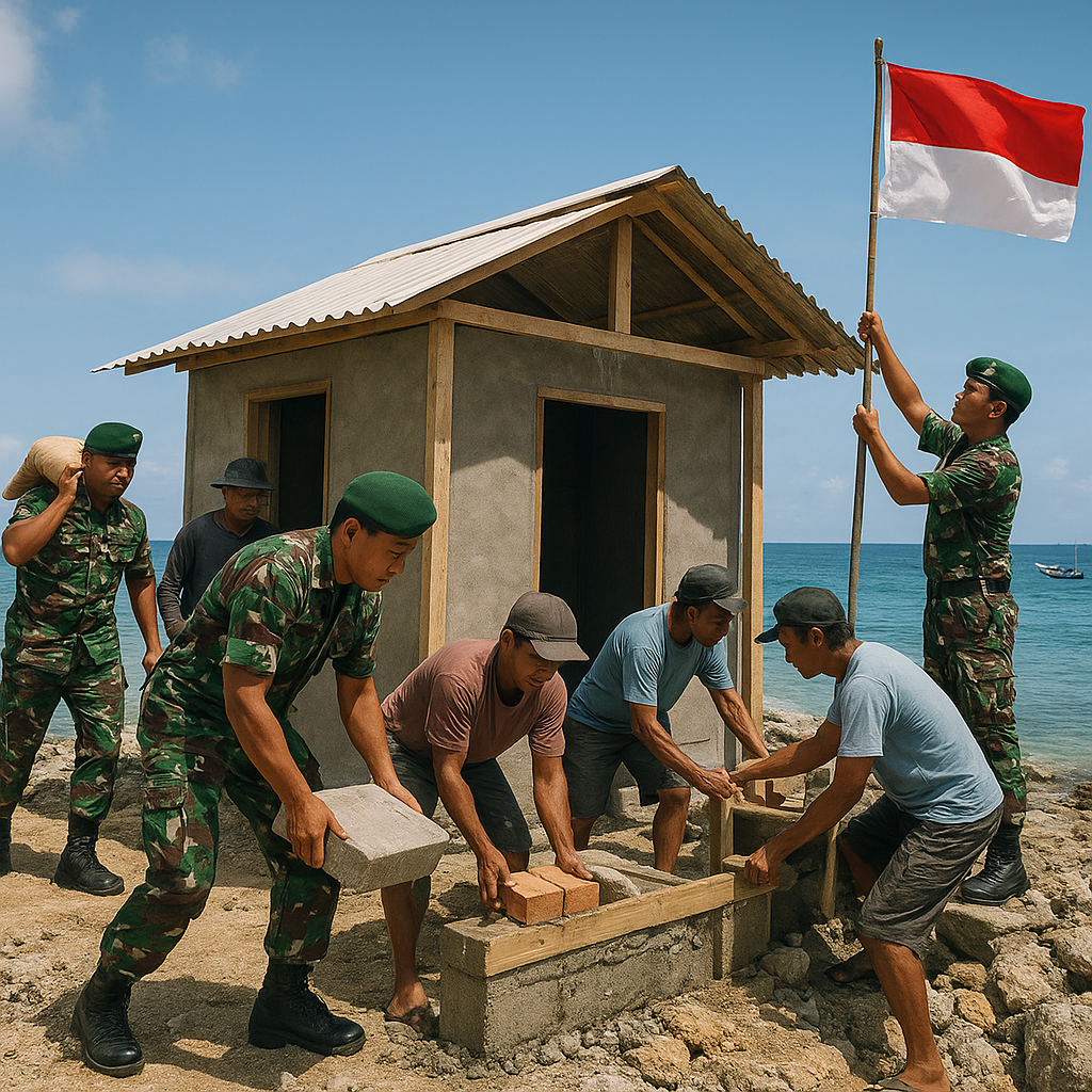 TNI Bangun Pos Perbatasan di Pulau Terluar Natuna, Warga Merasa Lebih Aman