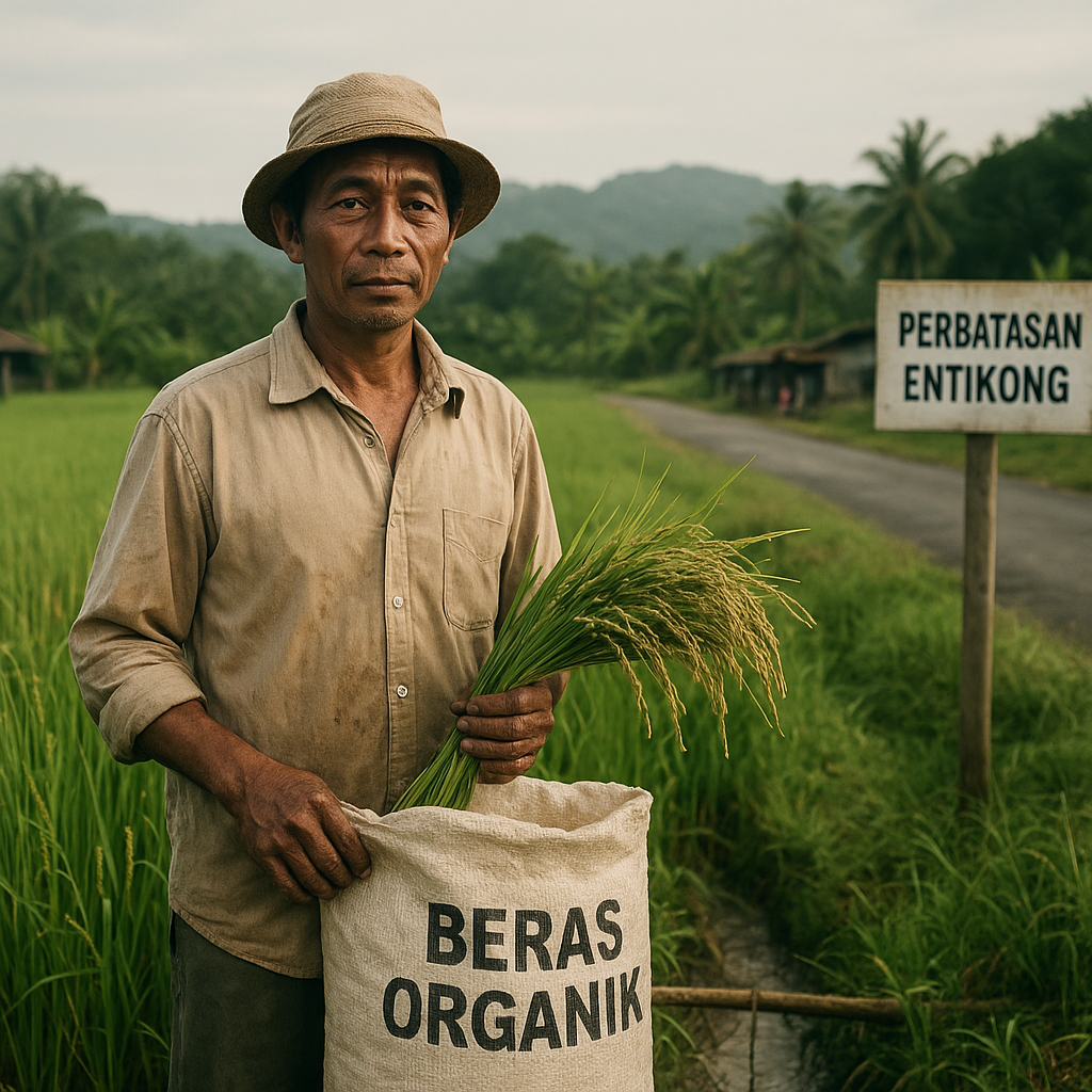 Petani Perbatasan Entikong Hasilkan Beras Organik, Butuh Pasar yang Lebih Luas