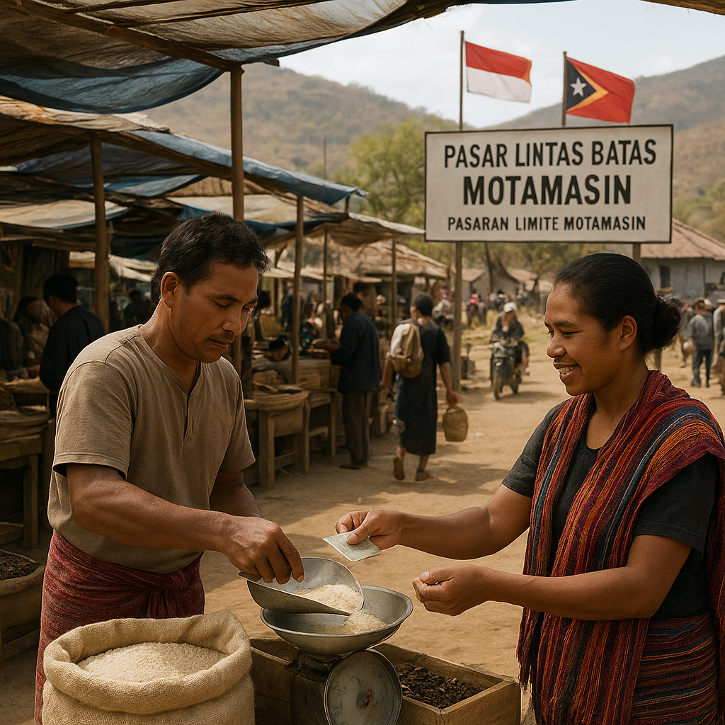Pasar Lintas Batas Motamasin: Di Balik Transaksi, Ada Cerita Ketahanan Warga Perbatasan NTT-Timor Leste