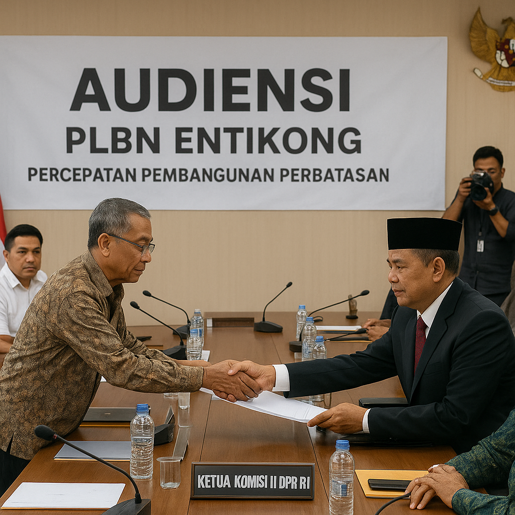 Tokoh Masyarakat Entikong Sampaikan Aspirasi Percepatan Pembangunan Perbatasan kepada Ketua Komisi II DPR RI