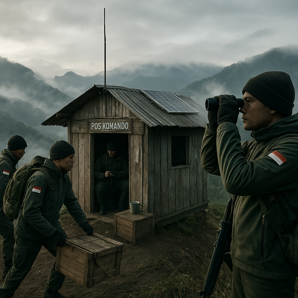 Prajurit TNI-Pos Komando Lereng Gunung: Menjaga Kedaulatan dari Pos Terpencil di Perbatasan Papua