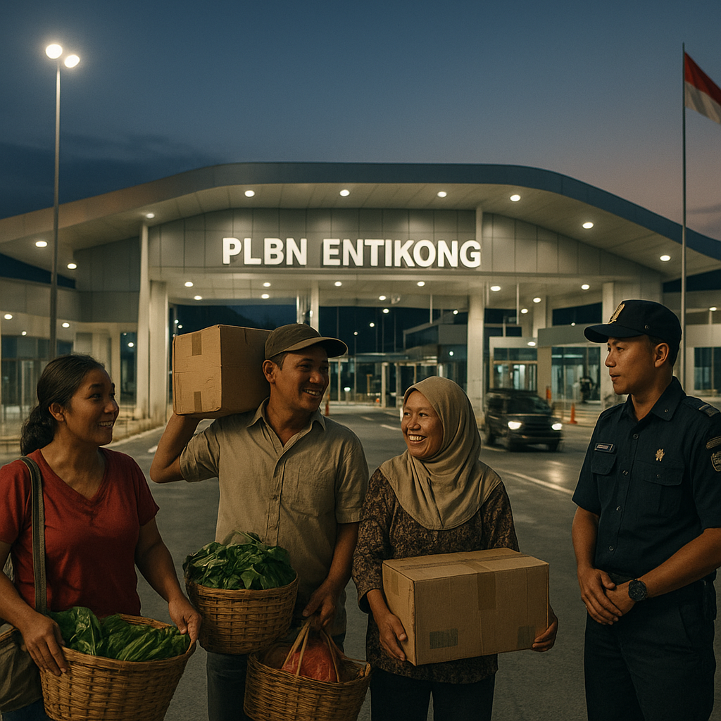 Pos Lintas Batas di Entikong Mulai Beroperasi 24 Jam, Pedagang Kini Tak Lagi Antre Sampai Fajar