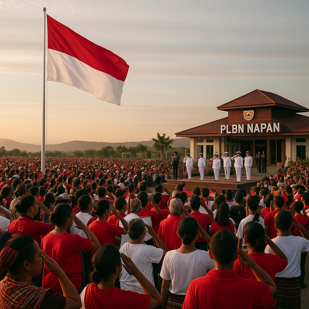 Upacara HUT RI di PLBN Napan: Semangat Merah Putih Berkibar di Ujung Negeri