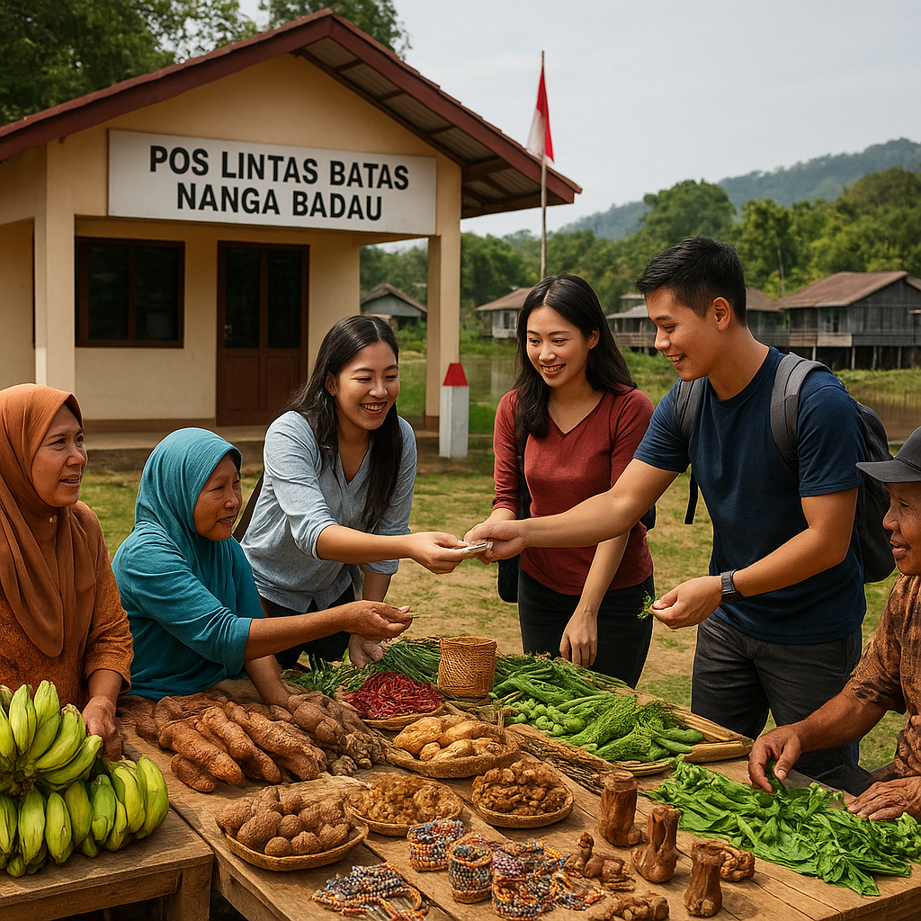 Aktivitas Ekonomi Warga Perbatasan di Pos Lintas Batas Nanga Badau Mulai Menggeliat