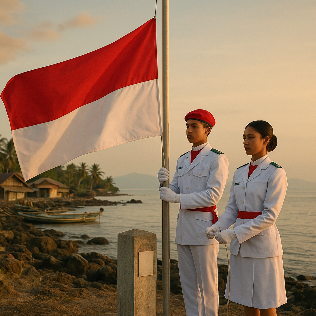 Kisah Arjun dan Ethel, Siswa Pengibar Merah Putih di Perbatasan Tanpa Status Kewarganegaraan